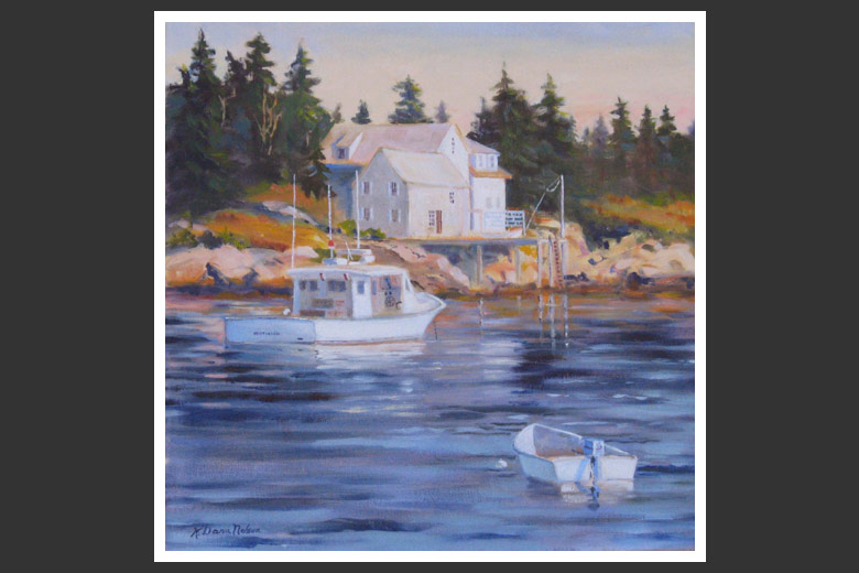 Matinicus Harbor - Painting of Maine by K Dana Nelson