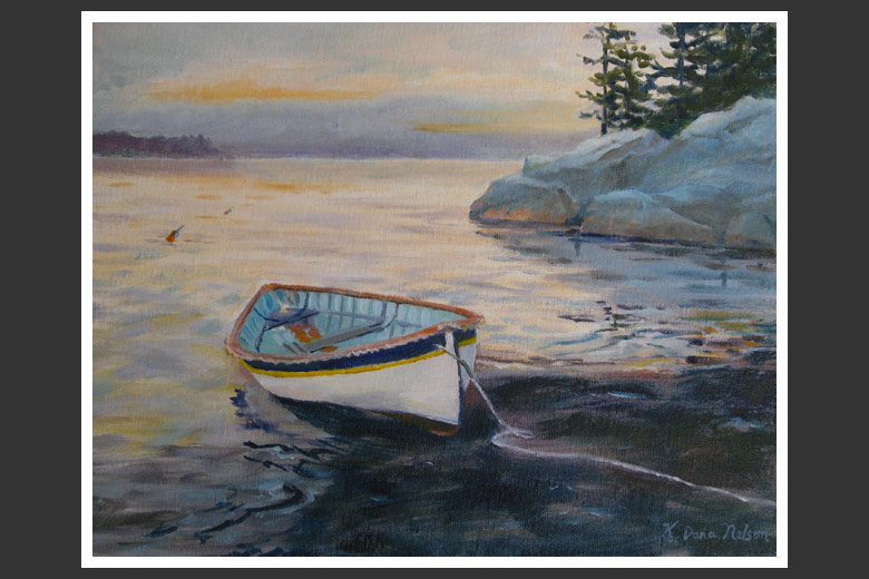 Dusk, Hells Half Acre - Painting of Maine by K Dana Nelson
